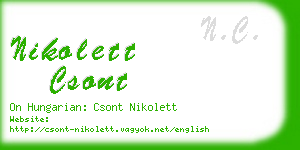 nikolett csont business card